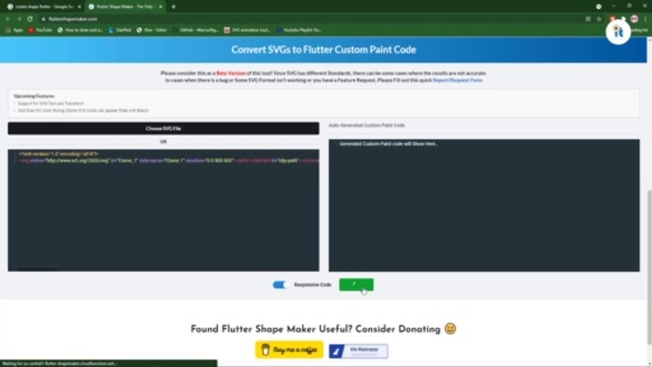 How To Convert SVG File To Flutter CustomPaint Easily. Flutter Custom Paint Design Tutorials.