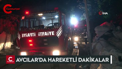 Avcılar'da geri dönüşüm merkezinde korkutan yangın