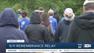 Supporters walk to remember service members