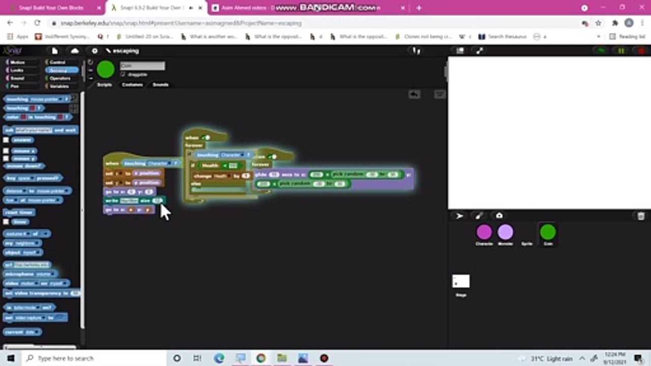 making touch trigger