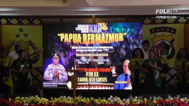 Kapolda Papua Hadiri Kegiatan Kebaktian Kebangunan Rohani dalam Rangka Pelaksanaan PON XX Papua Tahun 2021