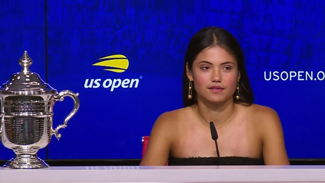 US Open 2021 - Emma Raducanu : it's an absolute dream. You just have visions of yourself going up to the box, hugging everyone, I mean, celebrating