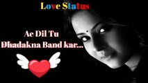 Ae Dil Tu Dhadakna Band kar... / Love Shayari Status Video / Whatsapp Status / Alone Shayari