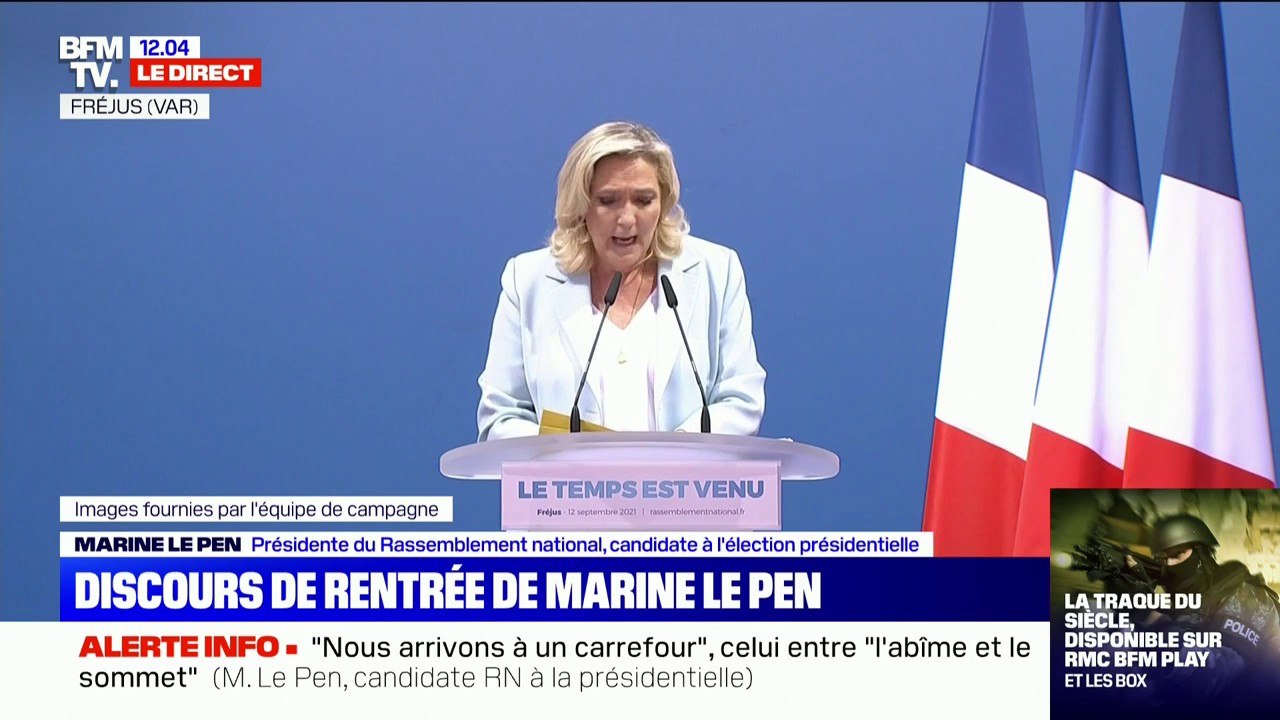 Marine Le Pen: "Comme je l'avais annoncé au congrès de Perpignan, j'ai pris la décision de quitter la présidence" du Rassemblement national