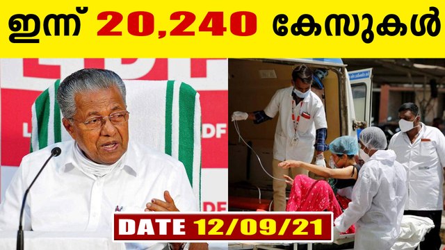 സംസ്ഥാനത്ത് ഇന്ന് 20,240 പേര്‍ക്ക് കോവിഡ്-19 സ്ഥിരീകരിച്ചു