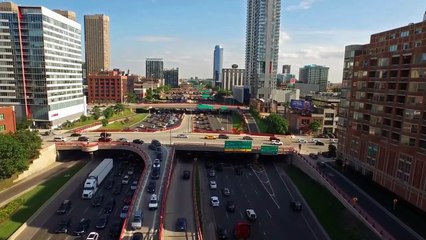 Flying over American Cities 8K Ultra HD Drone Video