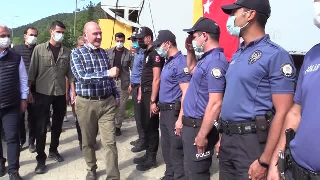 KASTAMONU - Bakan Soylu, sel bölgesi Bozkurt'ta incelemelerde bulundu