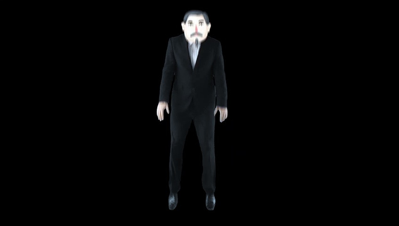 Creative Man Funny Head-changing Dance