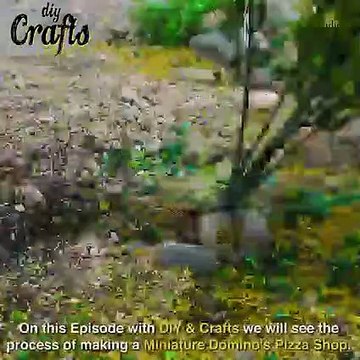 How to make miniature domino pizza shop construction Make Dominos Pizza and Pepsi Vending Machine