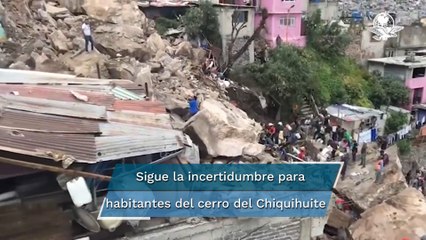 Registran movimientos de tierra en la "zona cero" del Cerro del Chiquihuite