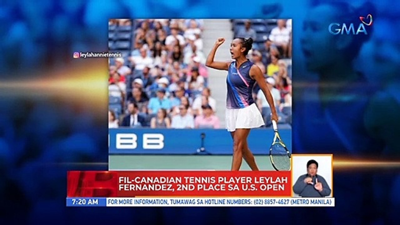 Fil-Canadian tennis player Leylah Fernandez, 2nd place sa U.S. Open | UB