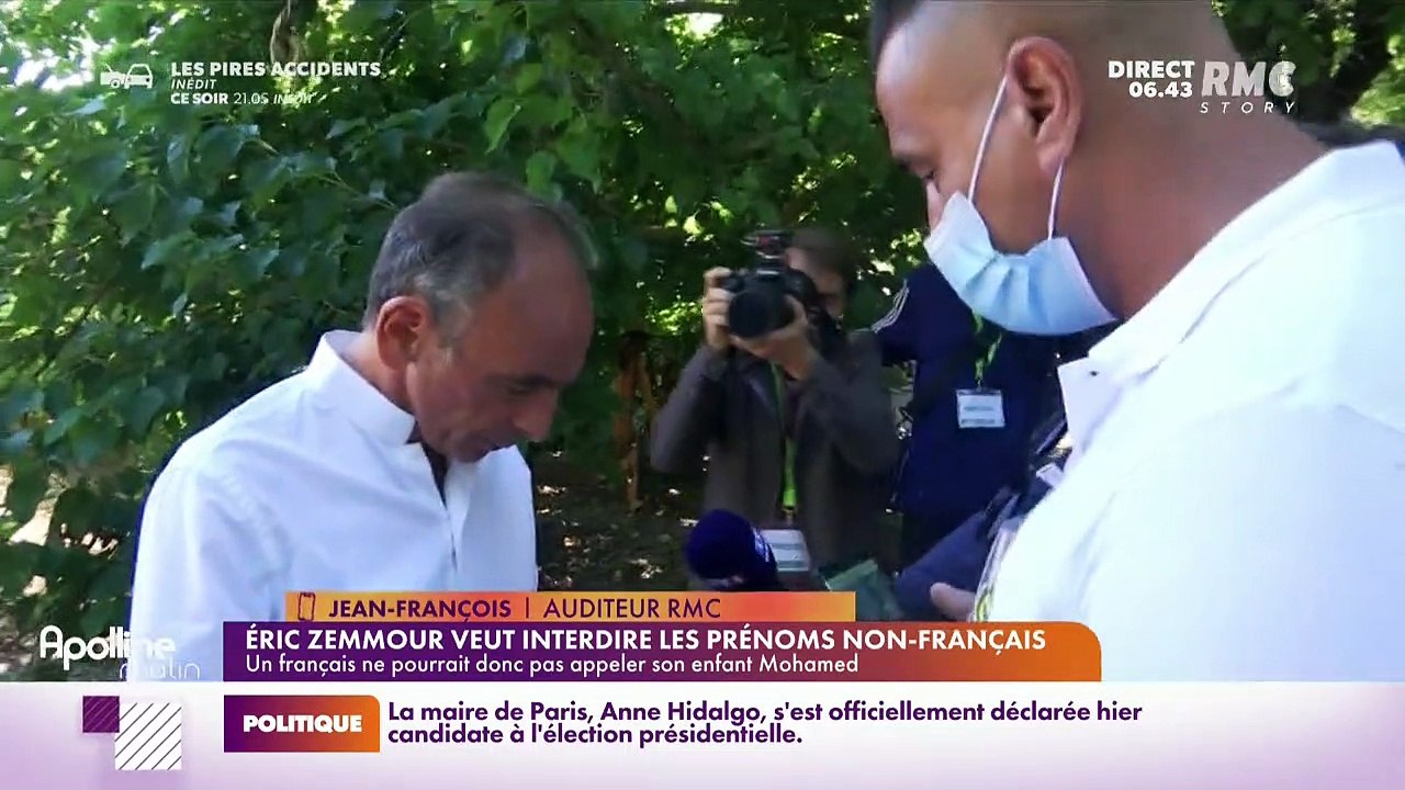 On peut tout dire sur RMC : Eric Zemmour veut interdire les prénoms non-français - 13/09
