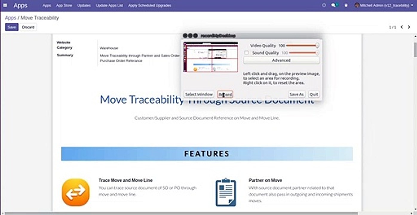 How to move Stock Traceability from Sales and Purchase Order in Odoo | Browseinfo