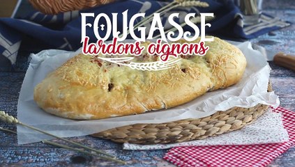 Fougasse aux lardons et aux oignons