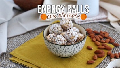 Energy balls à l'abricot, au thé vert et à la noix de coco