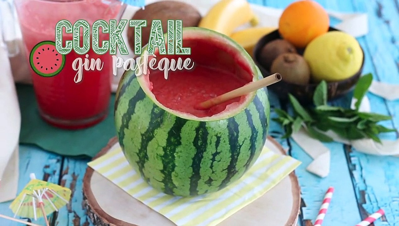 Cocktail gin pastèque