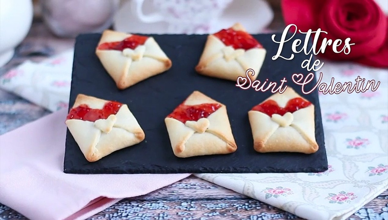 Sablés enveloppe d'amour pour la Saint-Valentin