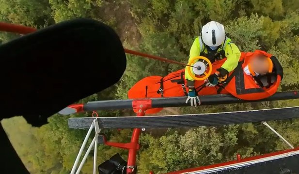 Roccafluvione (AP) - Salvato ciclista caduto in un dirupo (13.09.21)