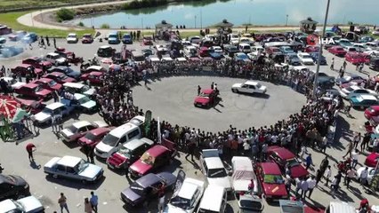 Erzincan'da nefes kesen drift gösterisi
