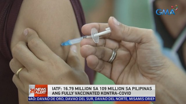 IATF: 16.79-M sa 109 million sa Pilipinas ang fully vaccinated kontra-COVID | 24 Oras News Alert