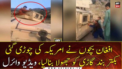Afghan Kids Playing and Enjoying with US Armored Vehicle 