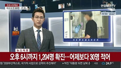 Download Video: [속보] 오후 6시까지 전국서 1,204명 확진…어제보다 30명 적어