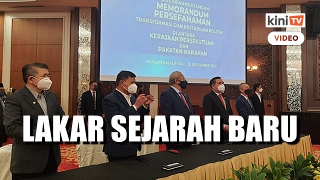 Sejarah tercipta, kerajaan dan Pakatan Harapan materai MoU