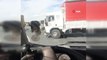 Arnavutköy'de sürücüsünün direksiyon hakimiyetini kaybettiği hafriyat kamyonu devrildi