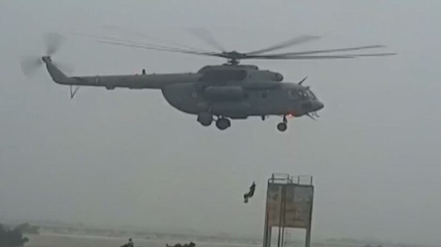 Watch: IAF chopper airlifts stranded people in Gujarat's flood-hit Jamnagar