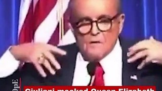 'Drunk' Giuliani imitates Queen Elizabeth