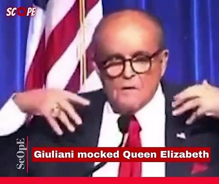 'Drunk' Giuliani imitates Queen Elizabeth