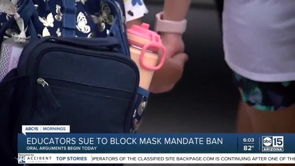 Educators sue to block mask mandate ban
