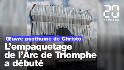 L'empaquetage de l'Arc de Triomphe, œuvre posthume de Christo,  a débuté