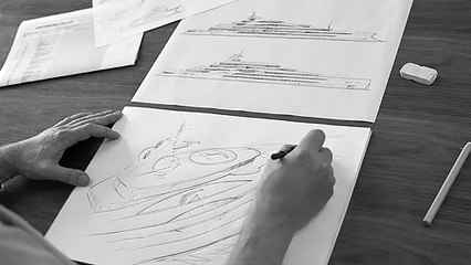 Sketching a new superyacht design concept