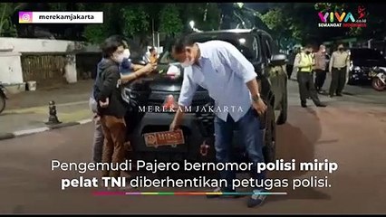 Disetop Polisi, Bocah Nekat Bawa Mobil Pajero Pelat TNI