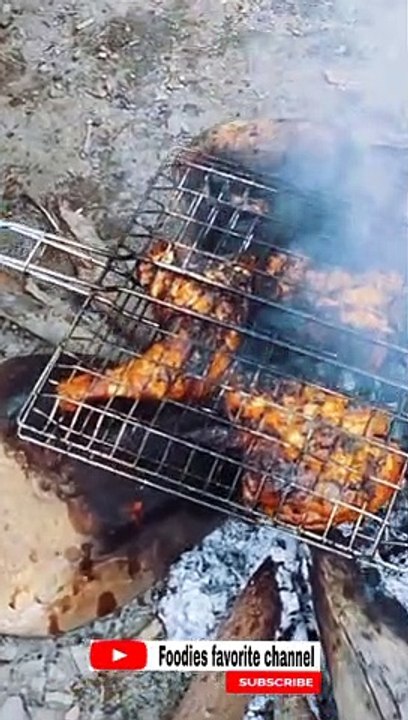 Village Style Chicken Barbecue || Chicken Barbecue #bbq #shorts