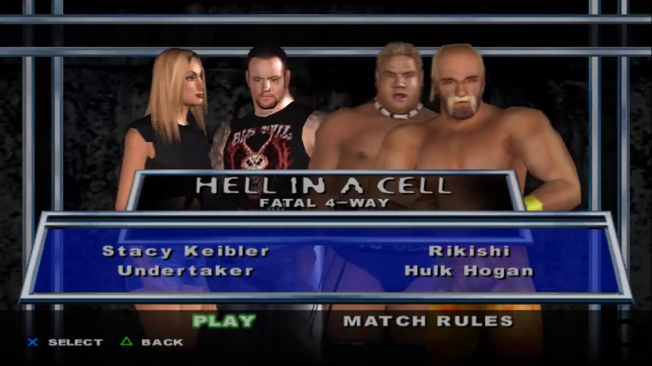 Here Comes the Pain Stacy Keibler(ovr 100) vs Undertaker vs Rikishi vs Hulk Hogan
