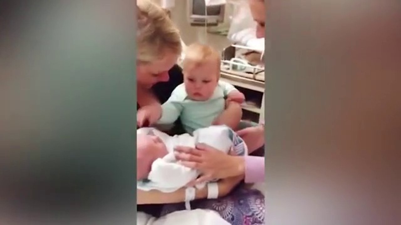 Legendary Moments When Kids Meet Newborn Babies - Funny Baby Siblings