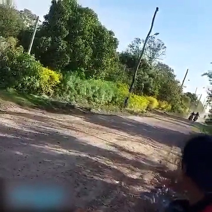 Doble accidente de motos