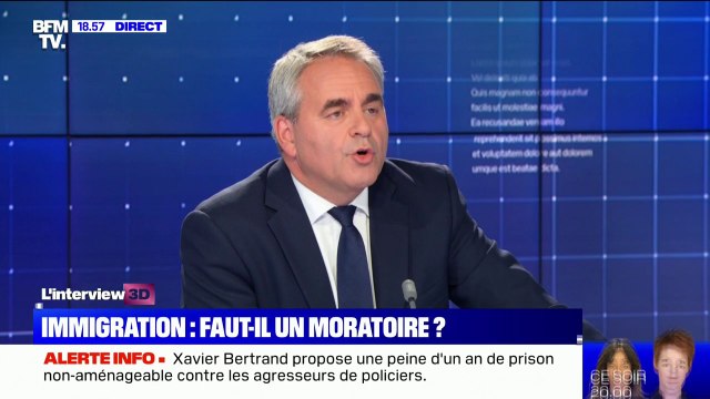 Xavier Bertrand souhaite un référendum dès l'automne pour reprendre en main la politique migratoire