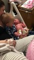 Big Brother and Little Sister Share Precious Moment