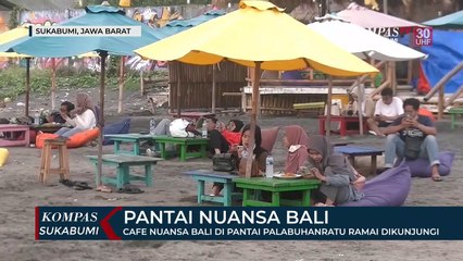 Cafe Nuansa Bali Di Pantai Palabuhanratu Ramai Dikunjungi
