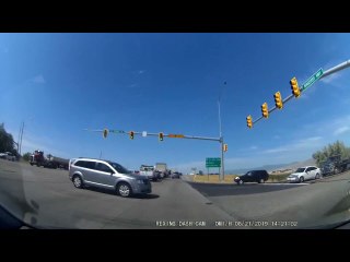 Compact Sedan Flips SUV in Traffic Mishap