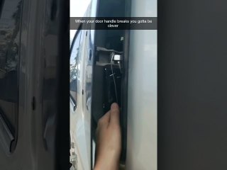 Improvising for a Broken Door Handle on a Truck