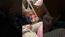 Big Brother and Little Sister Share Precious Moment