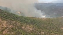 Un helicóptero se estrella, sin víctimas, cuando transportaba a 19 miembros de un retén en el incendio de Sierra Bermeja