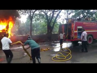 औरंगाबादमधील 'द बर्निंग बस'