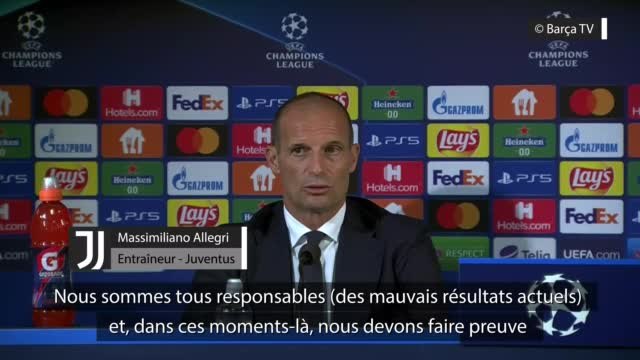 Juventus - Allegri : Nous sommes tous responsables
