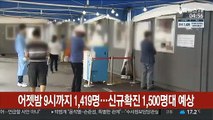 어젯밤 9시까지 1,419명…신규확진 1,500명대 예상