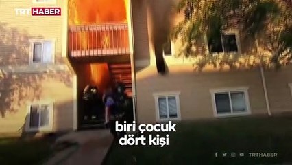 ABD’de yangın: İtfaiyeci 1’i çocuk 4 kişiyi kurtardı